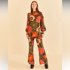 FARM Rio Multicolor Floral Boot Cut Pants